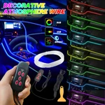 Rgb Led Car Interior Optic Fiber Neon Strip Atmosphere Decor Light W/ Remote Us. Fixed Price $16.14.