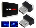 2 Pcs Usb Blue Color Interface Miniature Night Light Led Car Ambient Atmosphere. Fixed Price $9.99.