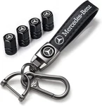 For Mercedes Benz Keychain, Alloy Valve Stem Caps And Car Keyring Combo Compa.... Fixed Price $47.40.
