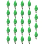 24 Pack Sunlite C7/3LED/0.4W/C/G/6PK Candelabra Based Lamp, Green. Fixed Price $43.05.