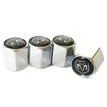 Ram Black Logo Chrome Tire Stem Valve Caps. Fixed Price $32.39.