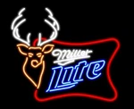 Us Stock Miller Lite Deer Buck Beer Bar 20"X16" Neon Sign Lamp Light Fast Ship. Fixed Price $126.98.
