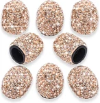 Bling Crystal Diamond Tire Stem Valve Caps, Dustproof Pcs, Rose Gold. Fixed Price $16.83.