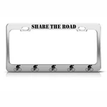 Share The Road Bike Chrome Heavy Duty Metal Auto Suv License Plate Frame. Fixed Price $17.99.