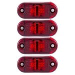 Red 2 Sealed Side Marker Clearance Light Flush Mount Truck Trailer Qty 4. Fixed Price $14.95.