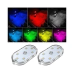 2 Pcs Car Led Interior Lights, Usb Rechargeable Wireless Colorful Bulbs, New Usa. Fixed Price $9.43.