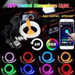 6M Rgb Led Car Interior Fiber Optic Neon Wire Strip Atmosphere Light App Aaa. Fixed Price $8.99.
