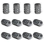 Ziciner 12 Car Tire Valve Stem Caps, Aluminum Alloy Wheel Pcs, Gray. Fixed Price $10.99.