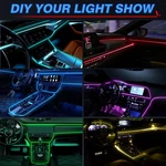 10M Rgb 8 Led Car Interior Ambient Guide Light Strip Decor Atmosphere Door. Fixed Price $19.48.