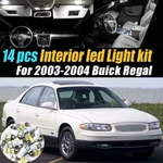 14PC Super White Car Interior Led Light Bulb Kit For 2003-2004 Buick Regal. Fixed Price $16.49.