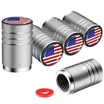American Flag Chrome Tire Valve Stem Caps, Silver, 5 Pcs/pack, Cap.... Fixed Price $14.37.