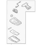 Genuine Audi Overhead Lamp 4N0-947-135-ES-1PH. Fixed Price $891.10.