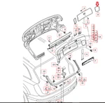 Audi Q7 Rear Right Tailgate Light Fog Cover 4L08676584PK 2015OEM. Fixed Price $62.52.