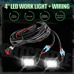 4" Led Work Light Bar Pods Flood Spot Combo Fog Driving Kit Atv Offroad + Wiring. Fixed Price $23.99.