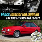 14PC Car Interior Led Super White Light Bulb Kit 1989-1990 Ford Escort. Fixed Price $14.53.