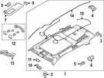 Genuine Mazda Sun Visor Light VA42-51-310A-75. Fixed Price $39.41.