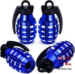 4 Pcs Tire Valve Stem Caps - Aluminium Alloy Blue. Fixed Price $8.25.