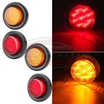 2AMBER + 2RED Round Shape 2" Side Marker Trailer Rv Clearance Light &grommet 12V. Fixed Price $17.72.