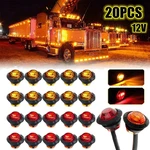 20X 3/4" 12V Marker Lights Led Bullet Amber Red Truck Trailer Rv Round Side Lamp. Fixed Price $117.99.