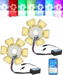 Partsam 2X Rgb Air Cleaner Light 4.8" Ultra-thin Hex Style Dual Function Int. Fixed Price $75.99.