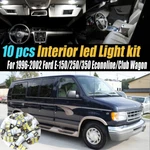 10PC Car Interior Led White Light Bulb Kit 96-02 Ford E150/250/350 Econoline. Fixed Price $13.22.