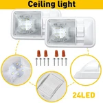 2PCS New Rv Interior Ceiling Light Camper Boat Trailer Single Dome 12V 280LM. Fixed Price $39.89.