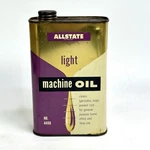 Vintage Allstate Sears Quart Light Machine Oil Purple Can No. 4408 Part. Full. Fixed Price $28.00.