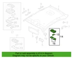 Hyundai 92850 3S000YDA Camel Roof/dome Lamp Assembly 11-15 Sonata New, Genuine. Fixed Price $34.97.