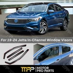 In-channel Window Visors Rain Shade Guard Deflectors Fits Volkswagen Jetta 19-24. Fixed Price $43.99.