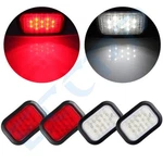 2XWHITE, 2XRED Submersible 6" Rectangle Stop Turn Tail Light 12LED Flush Mount. Fixed Price $33.33.