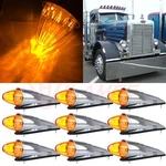 9PCS 10.25"*3.5"*4" Amber Led 17DIODES Upper Top Running Light Cab Marker. Fixed Price $97.13.