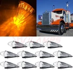 11PCS 39CM*9CM*10CM 17DIODES Clear/amber Led Upper Top Cab Marker For Peterbilt. Fixed Price $121.52.