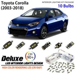 10 Bulbs Led Interior Light Kit For Toyota Corolla 2003-2018 White Dome. Fixed Price $23.40.