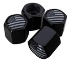 Tactilian American Flag Tire Valve Caps 4 Pack, Black. Fixed Price $16.89.
