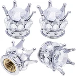 4PCS Crown Bling Tire Stem Valve Caps, Crystal Diamond Car Silver &. Fixed Price $11.91.