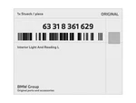 Genuine Bmw Interior Light And Reading 63-31-8-361-629 New. Fixed Price $138.72.
