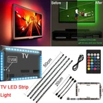 Tv Backlight 4 X 50CM Usb Rgb 5050 Strip Remote Kit 5V 30LEDS/M. Fixed Price $10.55.