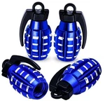 4 Pcs Tire Valve Stem Caps, Aluminium Alloy Covers Blue. Fixed Price $9.98.