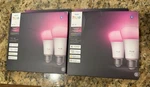 Philips Hue White & Color Ambiance Smart Light Bulbs 4 Pack Led 75W Equivalent. Fixed Price $129.99.