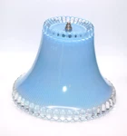 Frosted Light Blue Glass Vintage Lamp Shade Bulb Cover Small Ridges Edges. Fixed Price $34.95.