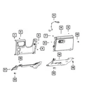 Genuine Mopar Foot Well Lamp 68378751AB. Fixed Price $39.06.