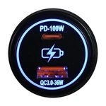 Race Sport RS51927B Round Socket Voltmeter Gauge W/ C-type Pd 100W + A-type Usb. Fixed Price $80.49.