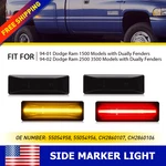 Smoke For 94-02 Ram 3500 Dually Pickup Fender Side Marker Lights Led Amber & Red. Fixed Price $20.89.