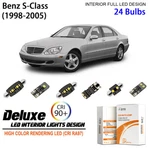 24 Led Light Bulbs Interior Kit For Mercedes Benz Class W220 Error Free. Fixed Price $36.92.