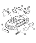Genuine Mopar Courtesy Lamp Right Door 4685886AA. Fixed Price $19.59.