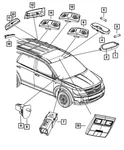 Genuine Mopar Courtesy Lamp 68141219AA. Fixed Price $31.43.