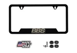 Bbs Black Stainless Steel License Plate Frame Wheels Usa. Fixed Price $39.95.