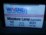 Wagner Miniature Bulb BP631 Box Of 10. Fixed Price $50.00.