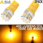 Alla Lighting 2X T10 Amber Yellow Led Side Marker Lights Bulbs 194 168 2825 W5W. Fixed Price $12.98.