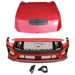 2024- 26 Ford Mustang Gt Front Bumper Cover Grille Spoiler Hood Lucid Red. Fixed Price $1349.00.
